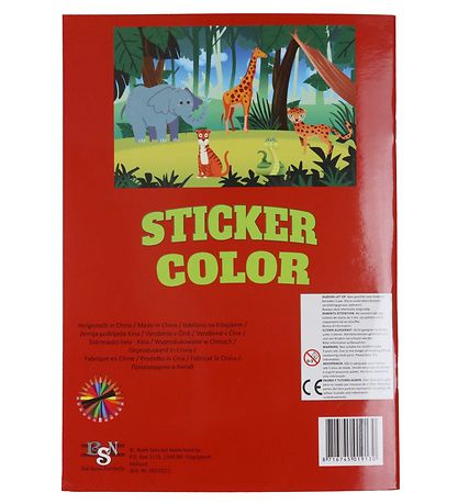 Megastar Colouring Book w. Stickers - 32 Pages - Animals