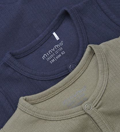 Minymo Jumpsuit l/s - 2-Pack - Dark Navy