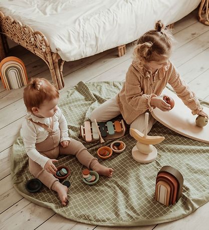 Play&Go Play Mat - Ø140 - Grid Green