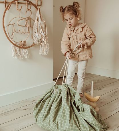 Play&Go Play Mat - Ø140 - Grid Green