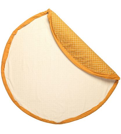 Play&Go Play Mat - Ø140 - Grid Mustard