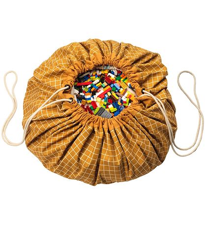 Play&Go Play Mat - Ø140 - Grid Mustard