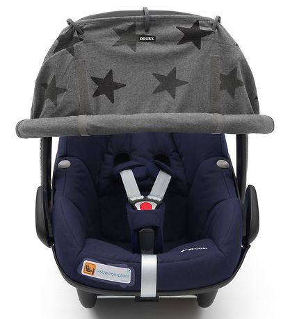 Dooky Pram Sun Shade - Universal - UV50+ - Grey Stars
