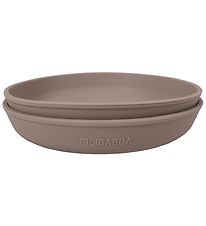 Filibabba Plates - Silicone - 2-Pack - Warm Grey
