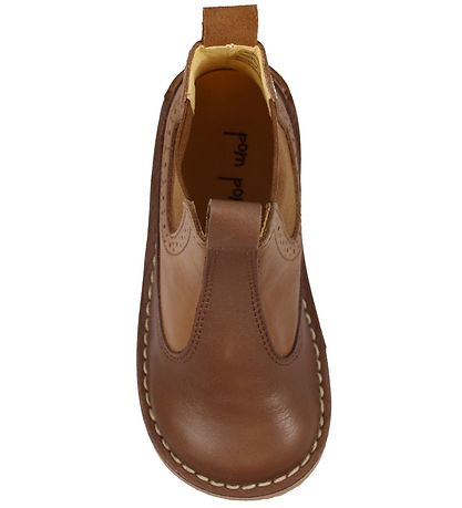 Pom Pom Boots - Chelsea - Camel
