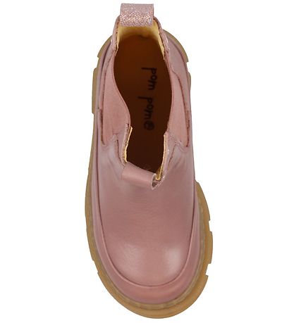 Pom Pom Boots - Chunky Chelsea Boot - Rose
