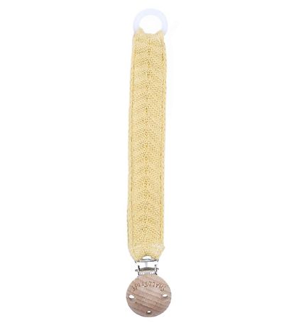 Smallstuff Pacifier Clip - Fishbone - Yellow