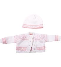 Götz Dukketøj - Striktrøje Med Hue - Pink Norway - 30-33 Cm.