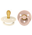 BIBS Colour Pacifiers - 2-Pack - Size 1 - Symmetrical - Ivory/Bl