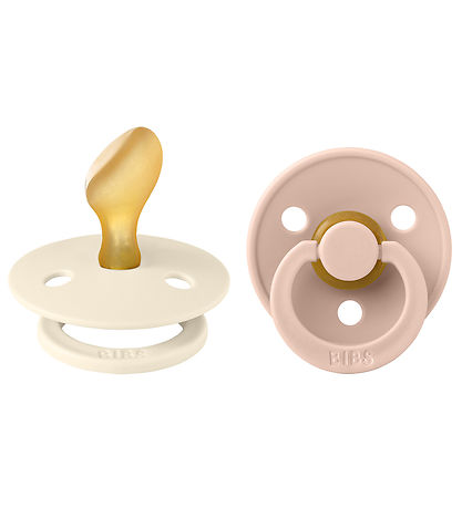 BIBS Colour Pacifiers - 2-Pack - Size 2 - Anatomical - Ivory/Blu