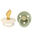 BIBS Colour Pacifiers - 2-Pack - Size 2 - Anatomical - Ivory/Sag