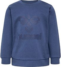 Hummel Sweatshirt - hmlFastwo Limoen Sweatshirt - True Navy