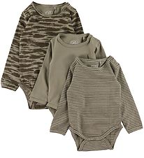 Sofie Schnoor Romper l/æ - 3-pack - Dusty Green