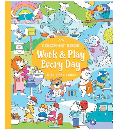 Ooly Målarbok - Work & Play Varje dag