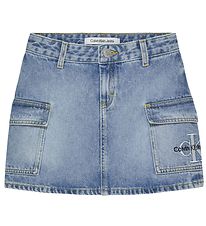 Calvin Klein Rok - Zakken Denim - Krijtachtig Blue