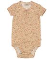 Wheat Bodysuit s/s - Barely Beige Small Flowers
