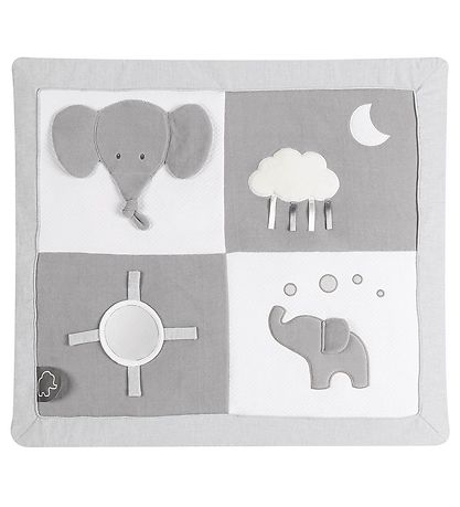 Tapis de Jeu d'Eveil Tembo Nattou - 75x60 cm - Gris/Blanc
