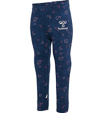 Hummel Leggings - hmlFia - Sargasso Sea m. Zilvermica