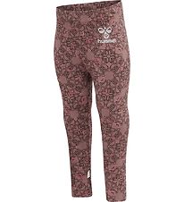 Hummel Leggings - hmlFia - Deep Taupe m. Zilvermica