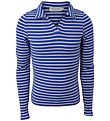 Hound Blússa - Rib Striped - Blár/Hvítur