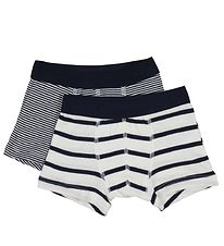 Petit Bateau Boxershorts - 2-pack - Navy/Hvit Stripet
