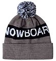 DC Knitted Beanie - Chester - Grey Melange/Black w. Pom-Pom