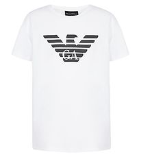 Emporio Armani T-shirt - White w. Navy