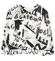 Dolce & Gabbana Peysa - DG Next - Hvítur/Svart M. Perlur