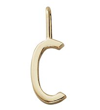 Design Letters Pendant To Necklace - C - 18 K Gold Plated