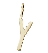 Design Letters Pendant To Necklace - Y - 18 K Gold Plated