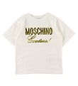 Moschino Stuttermabolur - Hvítur M. Gull