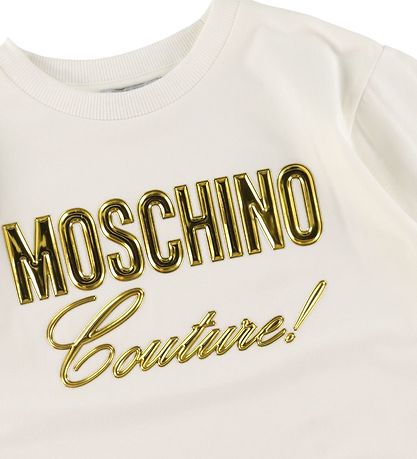 Moschino Stuttermabolur - Hvítur M. Gull