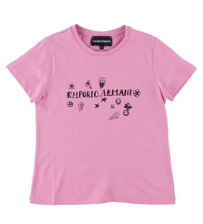 Emporio Armani 티셔츠 - 2개입 - 네이비/플라밍고