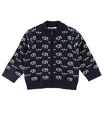 Emporio Armani Cardigan - Ull - Endurskapa Blue M. lógó
