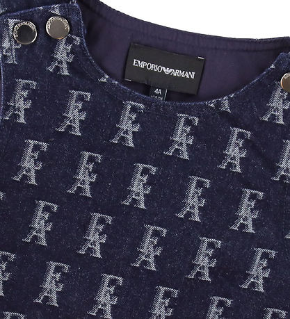 Emporio Armani 원피스 - 데님 - 판타지아 블루/화이트 포함 로고