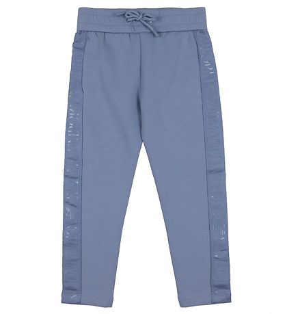 Emporio Armani Trousers - Dusty Blue w. Logo Stripe