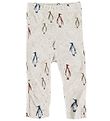 Joha Leggings - Bamboo - Grey w. Penguins
