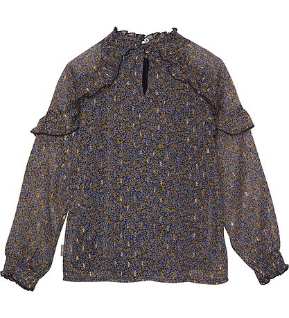Creamie Bluse - Total Eclipse m. Kleine Blumen
