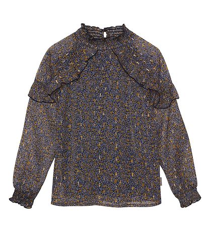 Creamie Bluse - Total Eclipse m. Kleine Blumen