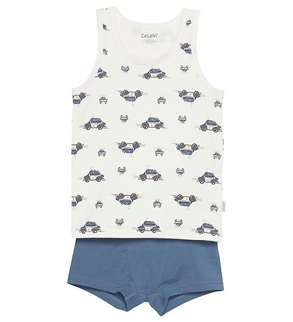 CeLaVi Underwear - Set - Blue Fushion w. Police cars