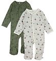 Pippi Baby Jumpsuit - Nightsuit - 2-Pack - Deep Lichen Green