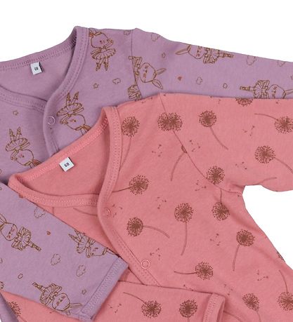 Pippi Baby Jumpsuit - Nightsuit - 2-Pack - Dusty Rose