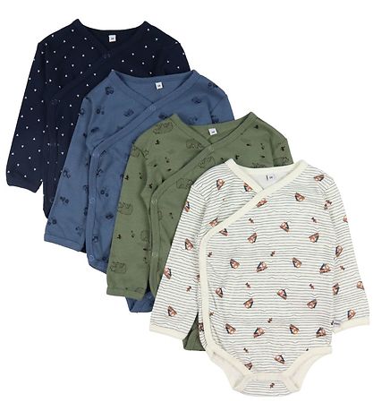 Pippi Baby Body l/ä - 4er-Pack - Deep Lichen Green
