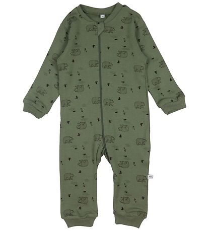 Pippi Baby Jumpsuit - Nightsuit - 2-Pack - Deep Lichen Green