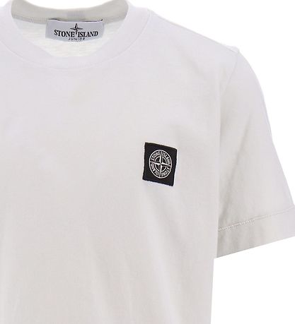 Stone Island Stuttermabolur - Pearl Grey