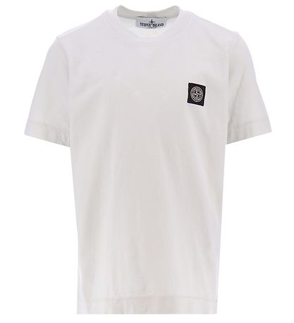 Stone Island Stuttermabolur - Pearl Grey