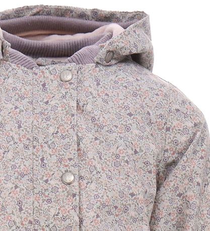 Wheat Lightweight Jacket w. Fleece - Gry - Highrise Flowers