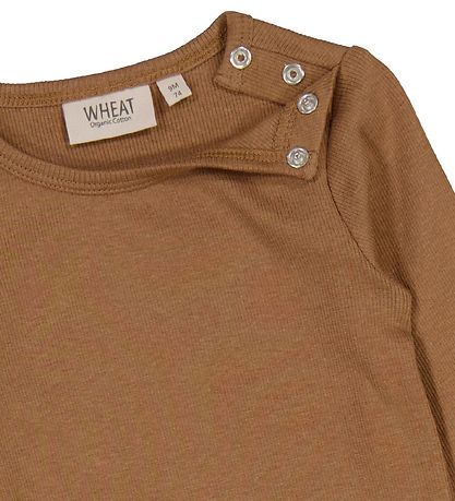 Wheat Bodysuit æ/s - Rib - Caramel