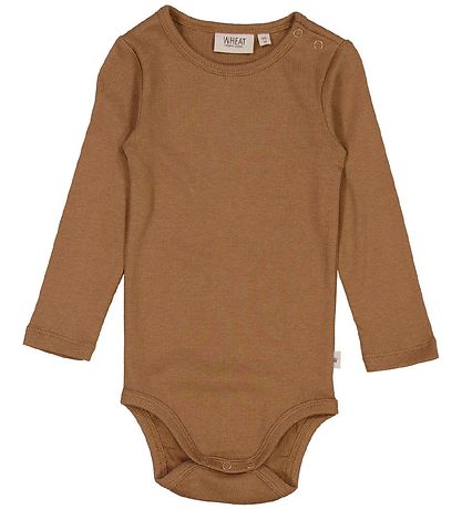 Wheat Bodysuit æ/s - Rib - Caramel