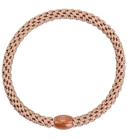 Kknekki Elastic Hair Bands - 6-Pack - Slim - Brown/Beige/Gold